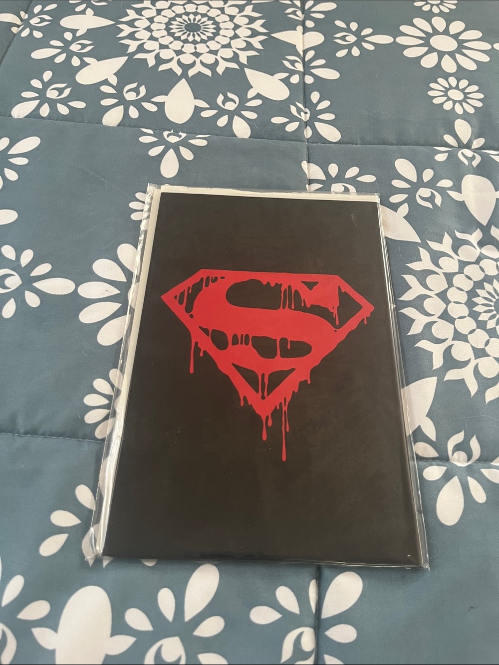 DC Comics Black Notebook with Red Dripping Superman Logo